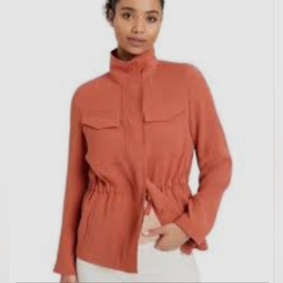 Banana Republic Jackets & Blazers - Banana Republic Women's Xl Lightweight Field Jacket Utility Rust Orange